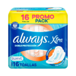 TOALLAS FEMENINAS ALWAYSx16 XTRA DOBLE PROTECCION SUAVE