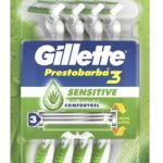 MAQUINA AFEITAR GILLETTE PRESTOBARBA3 SENSITIVEx4 CON ALOE