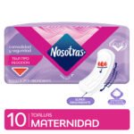 TOALLAS FEMENINAS NOSOTRASx10 MATERNIDAD EXTRACTO DE ALGODON