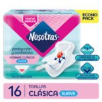 TOALLAS FEMENINAS NOSOTRASx16 NORMAL SUAVE EXTRACTO CALENDULA