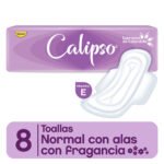 TOALLAS FEMENINAS CALIPSOx8 NORMAL PLANA FRAGANCIA EXTRACTO CALENDULA
