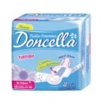 TOALLAS FEMENINAS DONCELLAx8 TANGA SUAVE CON ALAS