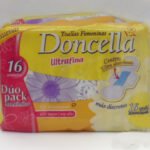 TOALLAS FEMENINAS DONCELLAx16 ULTRAFINA SUAVE CON ALAS
