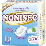 PAÑAL ADULTO NONISECx10 XXG CON GEL