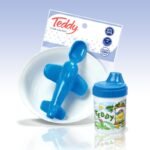 JUEGO TEDDY PLATO, VASO Y CUCHARA