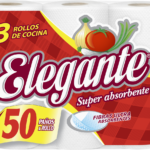 ROLLO DE COCINA ELEGANTEx3x50 PAÑOS SUPER ABSORBENTE
