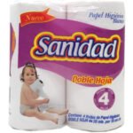 PAPEL HIGIENICO SANIDADx4x20MTS DOBLE HOJA